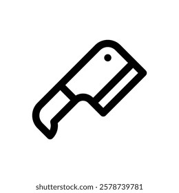 Cheese cleaver. Editable stroke vector icon.