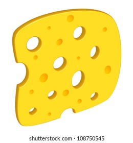 cheese clipart against white background, abstract vector art illustration