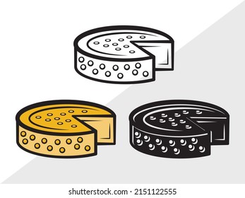 Ilustración de vectores imprimibles por clipart de queso