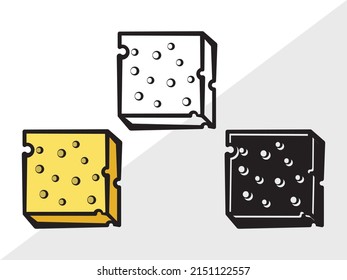 Cheese Clipart Printable Vector Illustration