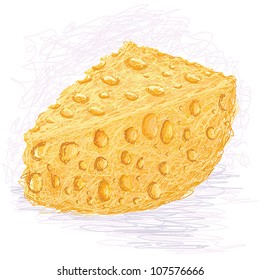 cheese - closeup illustration of sliced cheese.