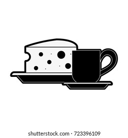 Cheese and coffee breakfast