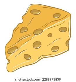 Cheese color vector. Suitable for food and drinks icon, sign or symbol.