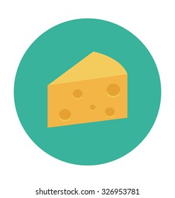 
Cheese Colored Vector Icon
