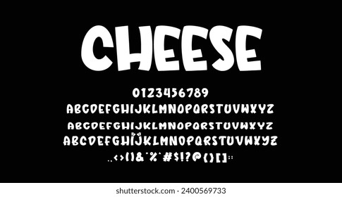 Cheese comic display font Best Alphabet Alphabet Brush Script Logotype Font lettering handwritten