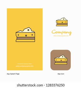 Cheese Company Logo App Icon and Splash Page Design. Creative Business App Design Elements