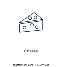 Cheese concept line icon. Linear Cheese concept outline symbol design. This simple element illustration can be used for web and mobile UI/UX.