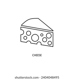cheese concept line icon. Simple element illustration. cheese concept outline symbol design.