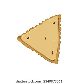 cheese cracker biscuit cartoon. brown yellow, baked dry, square salt cheese cracker biscuit sign. isolated symbol vector illustration