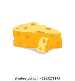 Cheese cut premium vector illustration