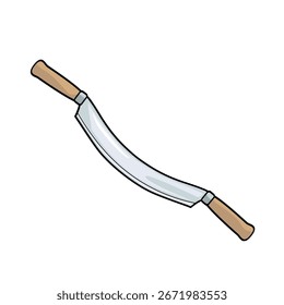 Cortador de queso con dos mangos de Ilustración vectorial dibujada a mano