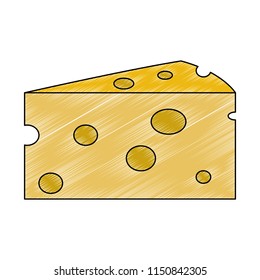 Cheese dairy food scribble