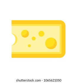 Cheese, dairy product concept flat icon