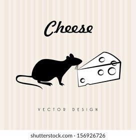 cheese design  over lineal background vector illustration