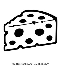 Cheese dices and slices silhouette vector.