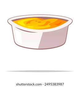 Cheese dipping sauce vector isolated illustration