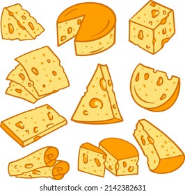 Cheese Doodle Element Illustration for your business or merchandise