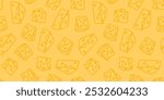 Cheese doodle pattern background. Seamless Pattern of a Cheese. Cheese pattern background. Seamless pattern of cheese doodle illustration background.