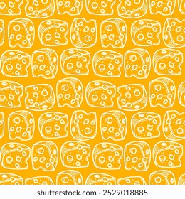 Cheese doodle pattern background. Seamless Pattern of a Cheese. Cheese pattern background. Seamless pattern of cheese doodle illustration background.