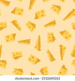 Fundo de padrão de rabiscar queijo. Padrão sem emenda de um queijo. Fundo de padrão de queijo. Padrão contínuo de fundo de ilustração de rabiscar de queijo.