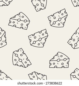 cheese doodle seamless pattern background