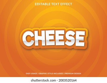 cheese editable text effect with bold and modern style use for business brand and logo