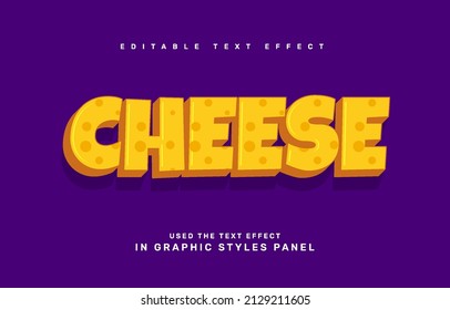 Cheese Editable Text Effect Template