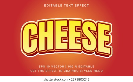 Cheese editable text effect template. Suitable for brand or business logos