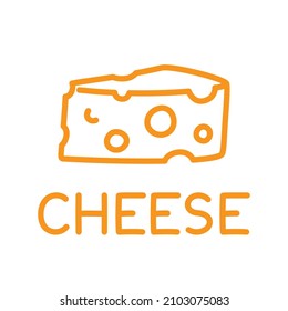 cheese effect yellow font word text
