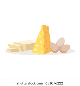 Cheese eggs and butter baking Ingredients
