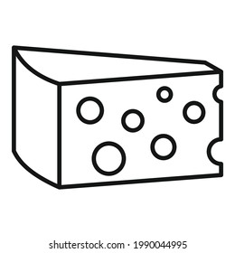 Cheese emmental icon. Outline Cheese emmental vector icon for web design isolated on white background