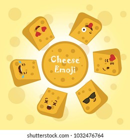 Cheese Emoticon Vector