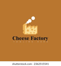 Cheese Factory icon logo vector template 