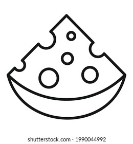 Cheese feta icon. Outline Cheese feta vector icon for web design isolated on white background