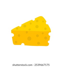 cheese flat design vector illustration. Delicious flat style food. Organic meal isolated on background