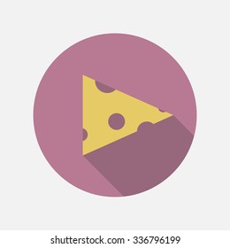 Cheese flat icon.
