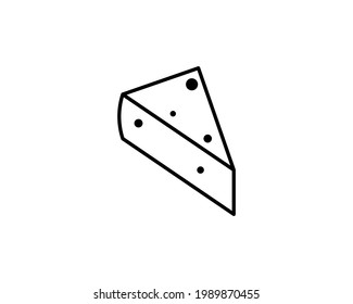 Cheese flat icon. Single high quality outline symbol of milk food for web design or mobile app. Thin line signs of cheese for design logo, visit card, etc