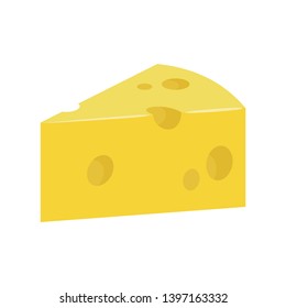 Cheese flat icon. Vector illustration