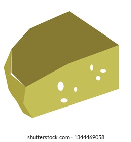 Cheese flat illustration on white