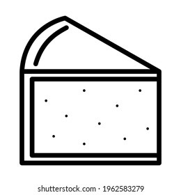 Cheese flat line icon. Vector outline illustration of different types of cheese. Black color thin linear sign for store, can be used in logo, UI and web design.