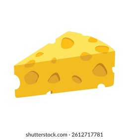 cheese flat vector illustration icon pieces of cheese isolated on white background