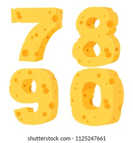 Cheese font isolated over white background