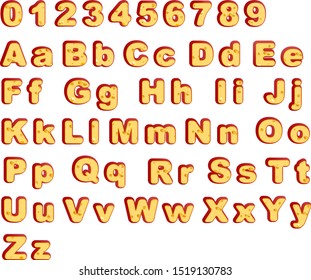 Cheese font type 2020 year symbol vector cartoon. Isolated on white
