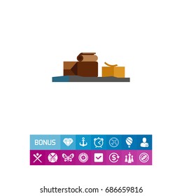 Cheese food brunost icon