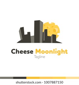 Cheese Food Logo, Restaurant logo, food and cooking logo, vector logo template.