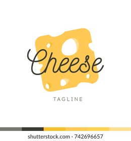 Cheese Food Logo, Restaurant logo, food and cooking logo, vector logo template.