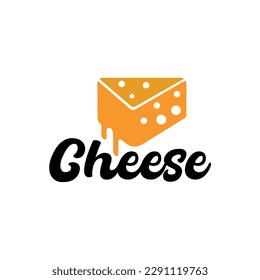 Cheese food product dairy milk vector logo design