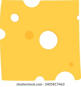 Cheese Food Slice Vector Illustration