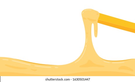 Cheese and French fries vector. Cheese stretch. cheese on white background. Cheese dip vector.