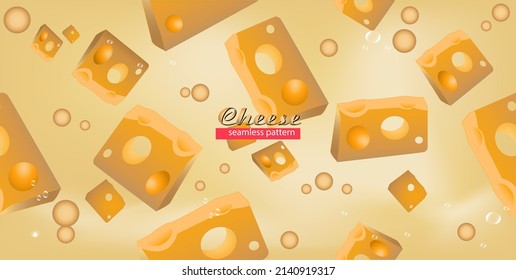A lot of cheese, gastronomic vector background